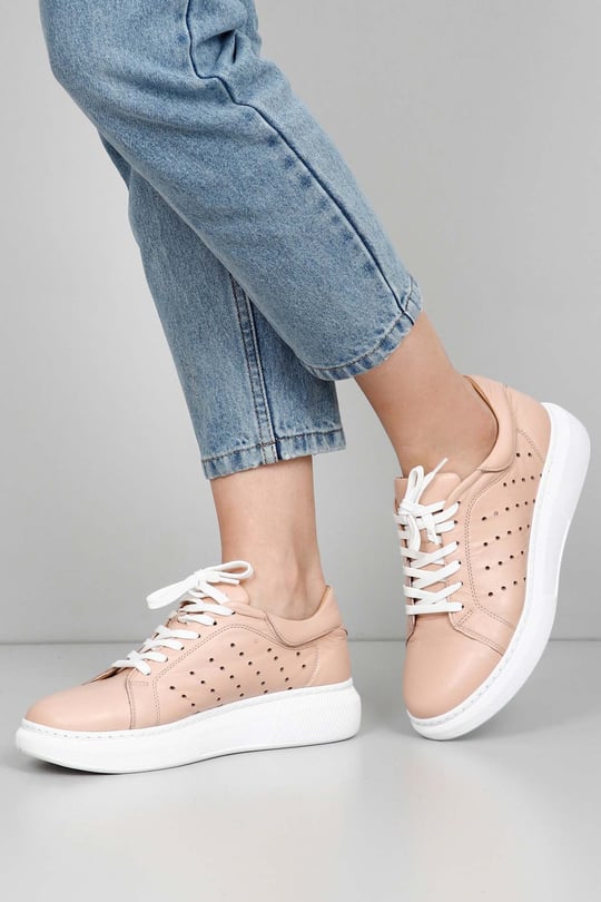 Gön Hakiki Deri Kadın Sneaker 45371