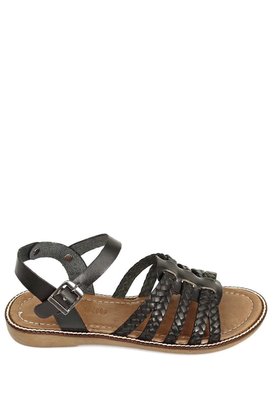 Gon Women's Genuine Leather Buckle Sandals  35236