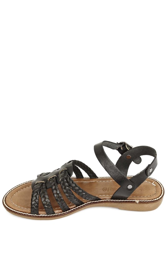 Gon Women's Genuine Leather Buckle Sandals  35236