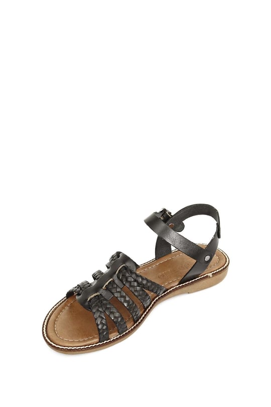 Gon Women's Genuine Leather Buckle Sandals  35236