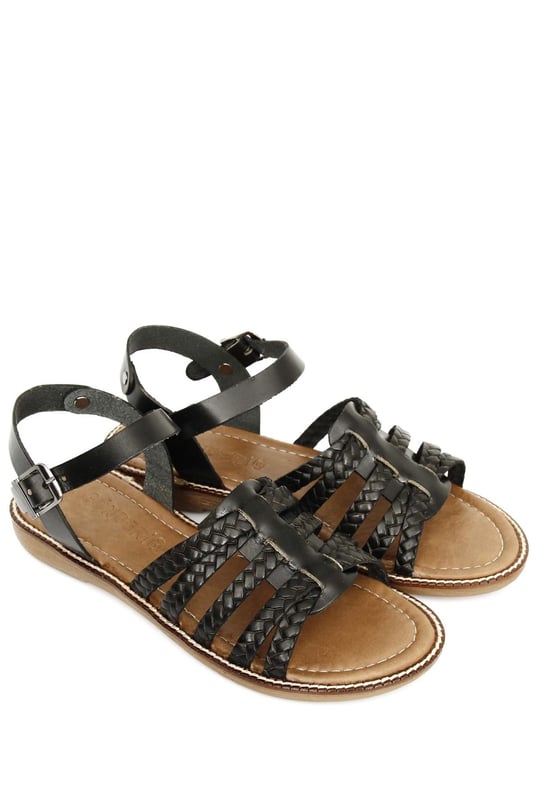Gon Women's Genuine Leather Buckle Sandals  35236