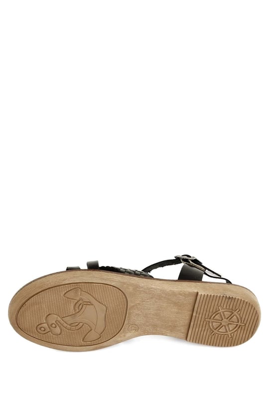 Gon Women's Genuine Leather Buckle Sandals  35236