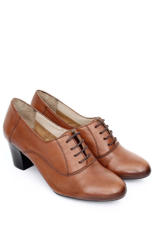 Gön Hakiki Deri Kadın Topuklu Ayakkabı M0216