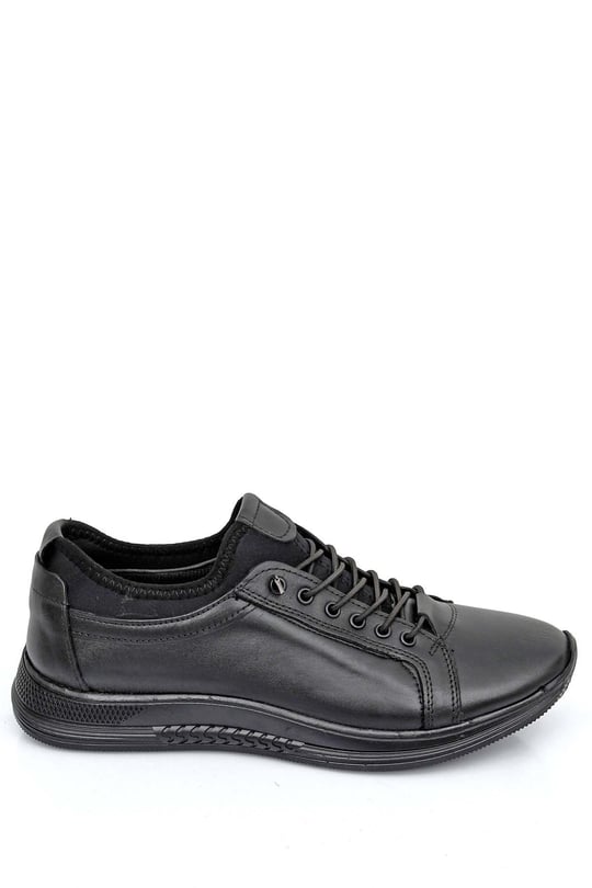Gön Hakiki Deri Kauçuk Taban Bağcıklı Lastikli Günlük Erkek Sneaker 11012