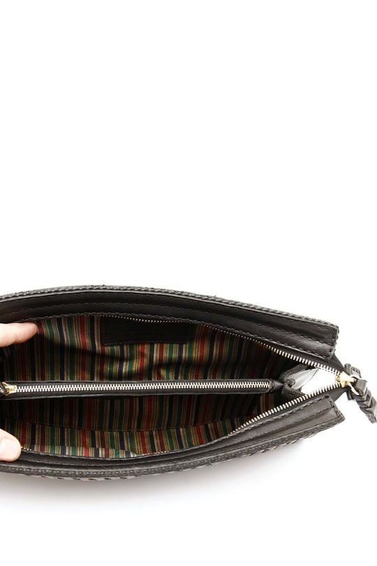  Gon Genuine Leather Knit Handwork Women's Shoulder Bag   Q2149