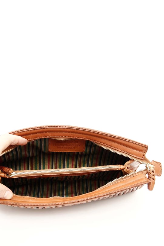  Gon Genuine Leather Knit Handwork Women's Shoulder Bag   Q2149