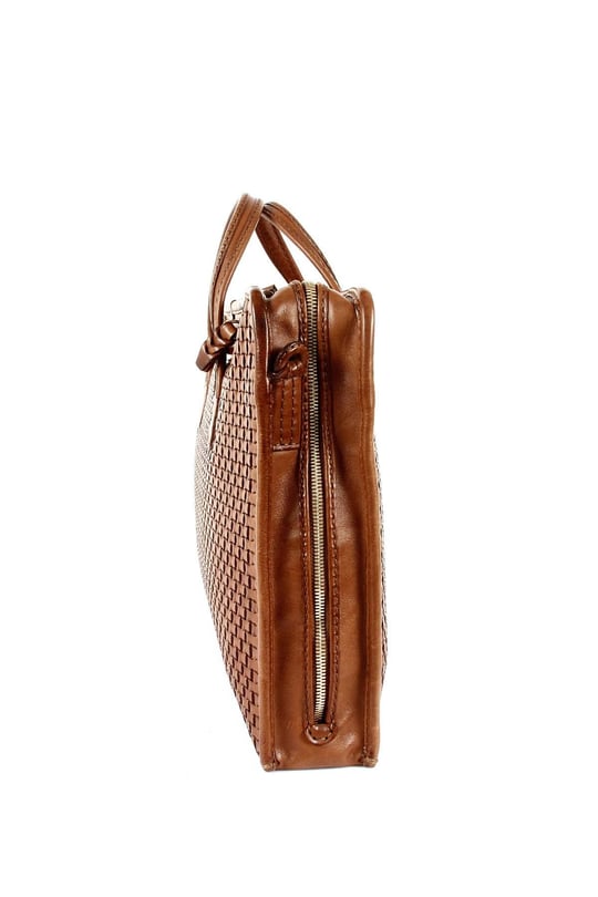 GÖN Genuine Leather Knit Handwork Women's and Men's Briefcase  B2037