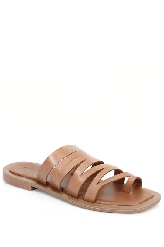 Gön Hakiki Deri Parmak Arası Kadın Terlik 35163