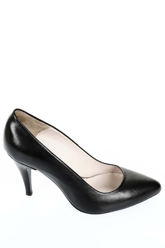Gön Hakiki Deri Sivri Burun İnce Topuklu Stiletto Kadın Ayakkabı 13454