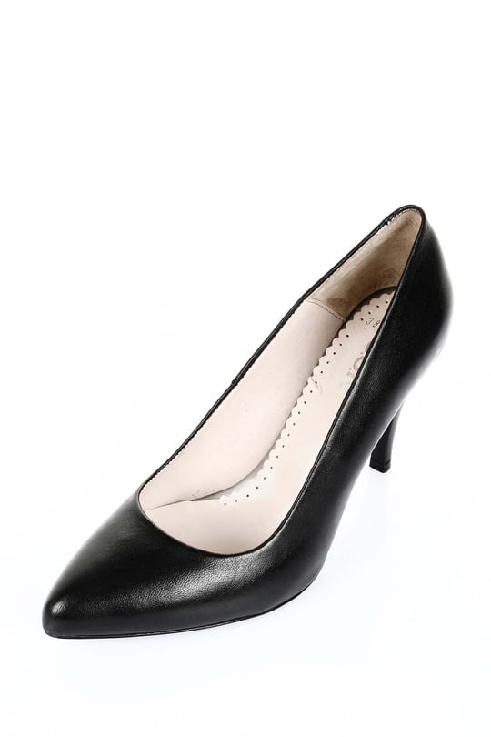 Gön Hakiki Deri Sivri Burun İnce Topuklu Stiletto Kadın Ayakkabı 13454