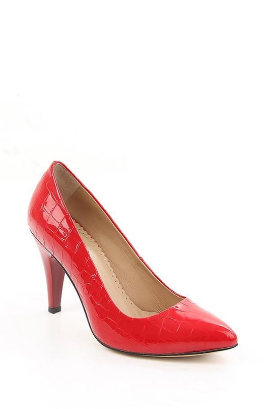 Gön Hakiki Deri Sivri Burun İnce Yüksek Topuklu Stiletto Kadın Ayakkabı 22354
