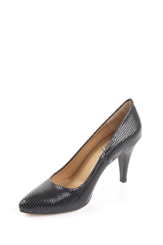 Gön Hakiki Deri Sivri Burun İnce Yüksek Topuklu Stiletto Kadın Ayakkabı 22354