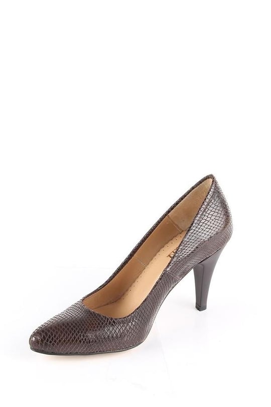 Gön Hakiki Deri Sivri Burun İnce Yüksek Topuklu Stiletto Kadın Ayakkabı 22354