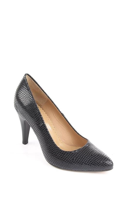 Gön Hakiki Deri Sivri Burun İnce Yüksek Topuklu Stiletto Kadın Ayakkabı 22354