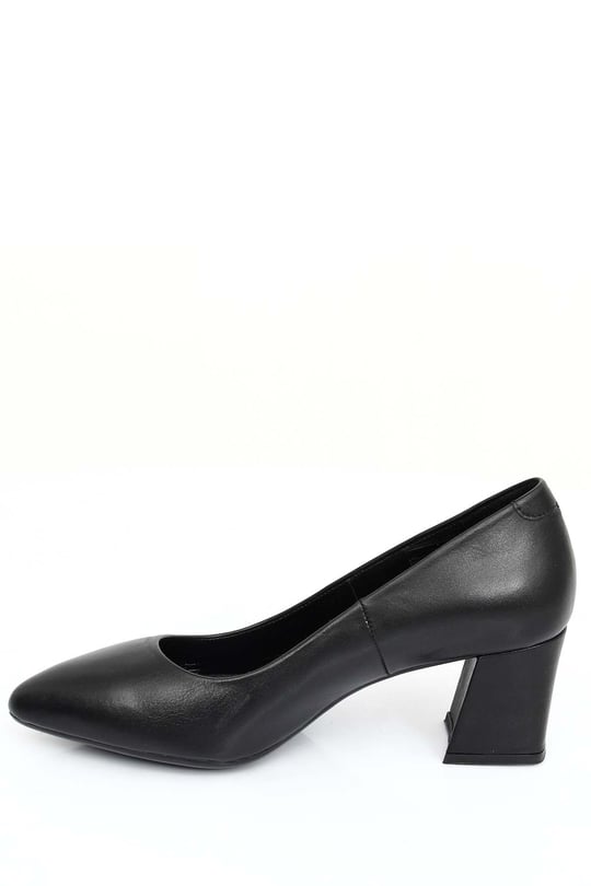 Gon Genuine Leather Pointed Toe Thick High Heeled Stiletto Women's Shoes  24013
