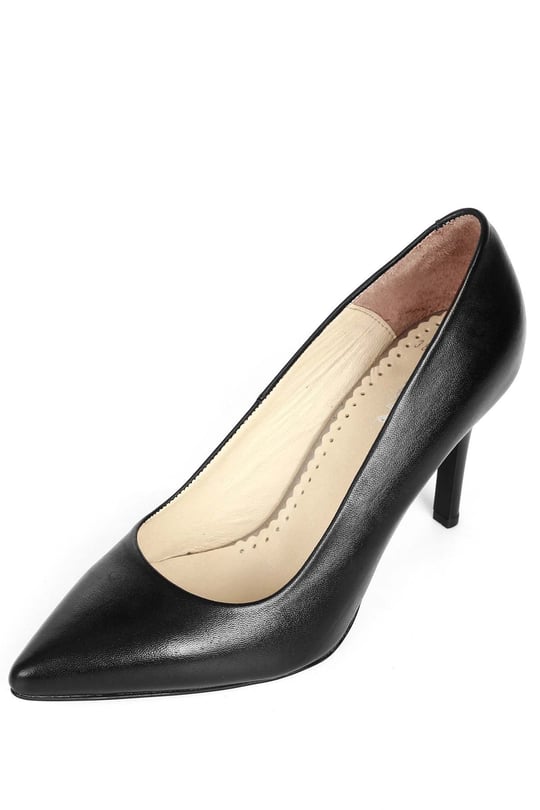 Gön Hakiki Deri Sivri Burun Yüksek İnce Topuklu Stiletto Kadın Ayakkabı 24127