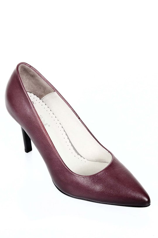 Gön Hakiki Deri Sivri Burun Yüksek İnce Topuklu Stiletto Kadın Ayakkabı 24127