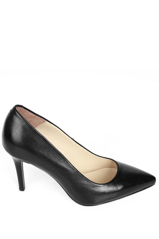 Gön Hakiki Deri Sivri Burun Yüksek İnce Topuklu Stiletto Kadın Ayakkabı 24127