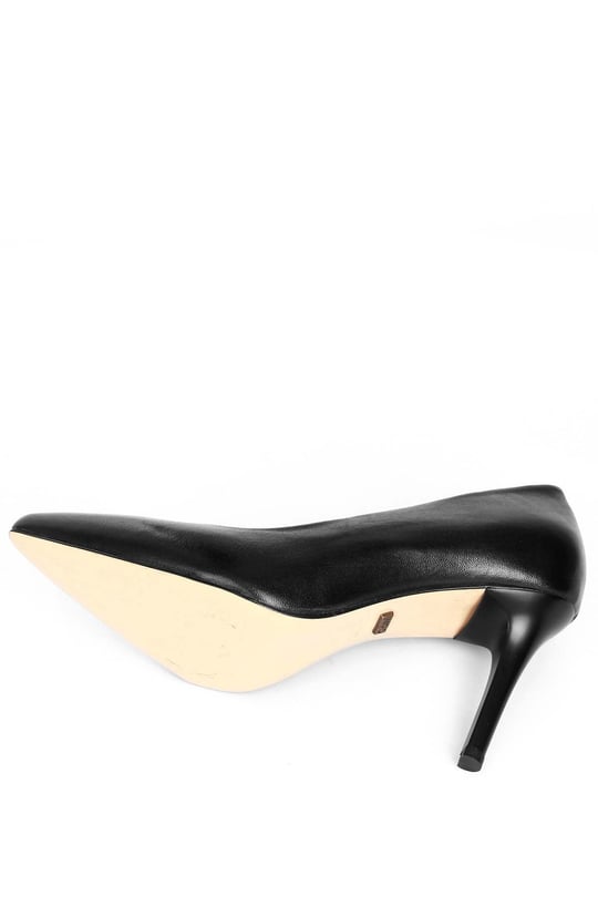 Gön Hakiki Deri Sivri Burun Yüksek İnce Topuklu Stiletto Kadın Ayakkabı 24127