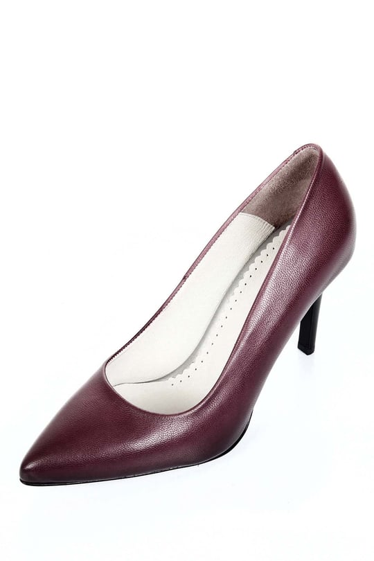 Gön Hakiki Deri Sivri Burun Yüksek İnce Topuklu Stiletto Kadın Ayakkabı 24127