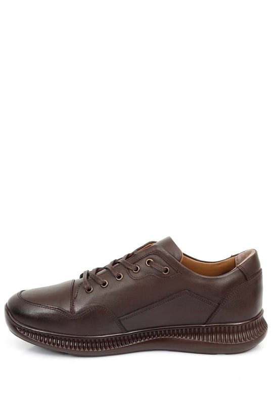 Gön Hakiki Deri Yuvarlak Burun Bağcıklı Günlük Erkek Sneaker 01371