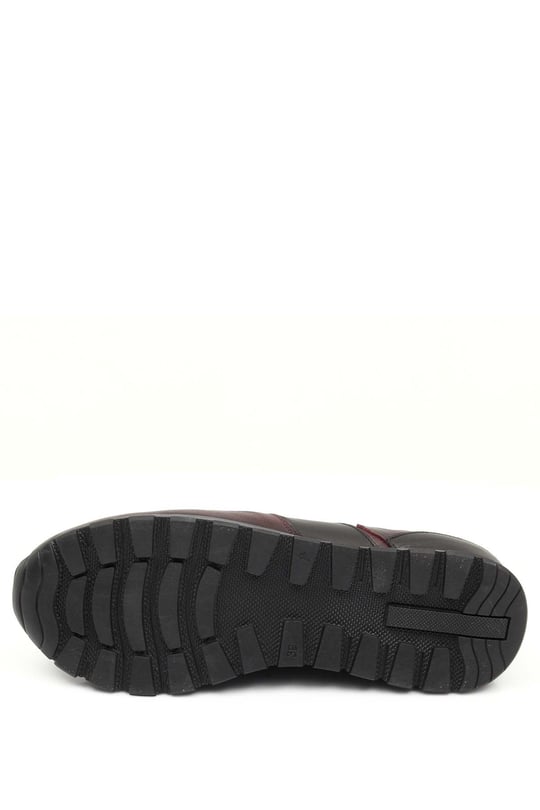 Gön Hakiki Deri Yuvarlak Burun Dolgu Taban Bağcıklı Spor Kadın Sneaker 45126
