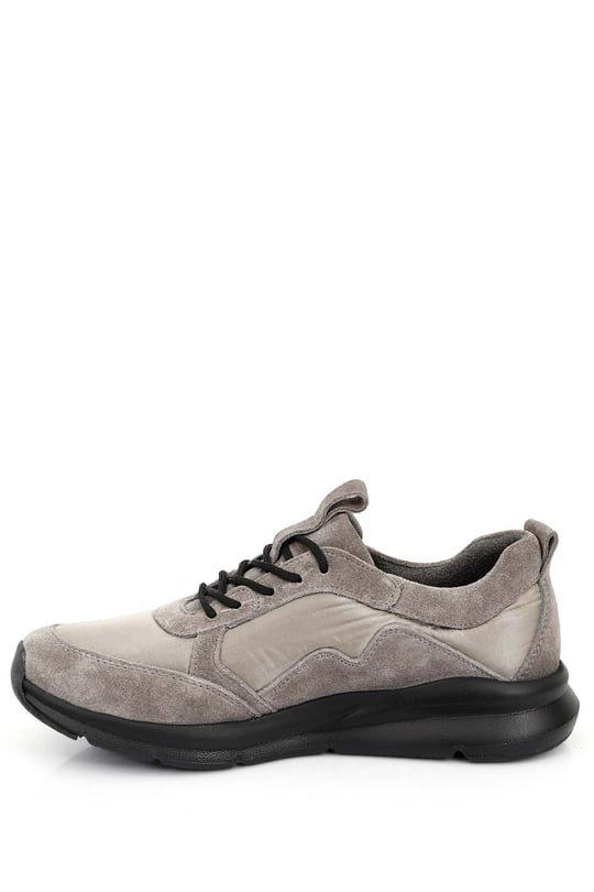 Gön Hakiki Deri Yuvarlak Burun Dolgu Taban Bağcıklı Spor Kadın Sneaker 45086
