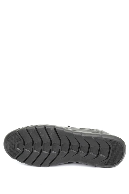 Gön Hakiki Deri Yuvarlak Burun Lastikli Bağcıklı Günlük Erkek Sneaker 00117