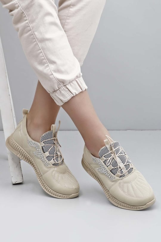 Gön Kadın Bağcıklı Kumaş Günlük Sneaker 37190