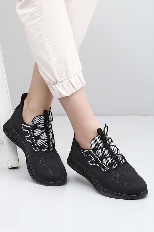 Gön Kadın Bağcıklı Kumaş Günlük Sneaker 37190