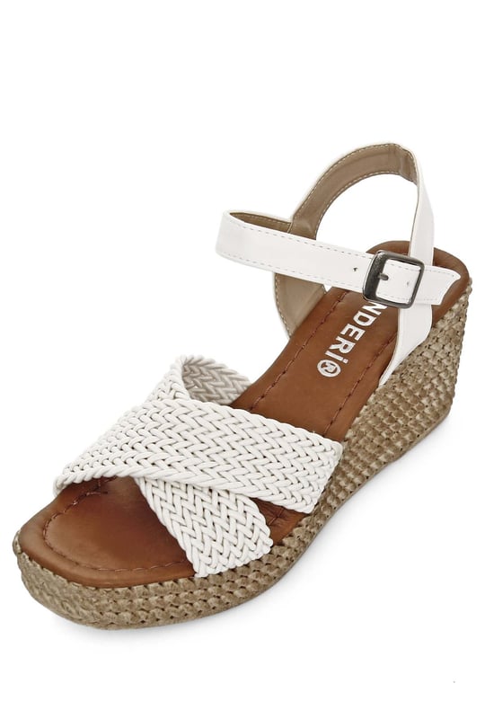  Gon Women Ankle Tied Wedge Sole Sandals  40603