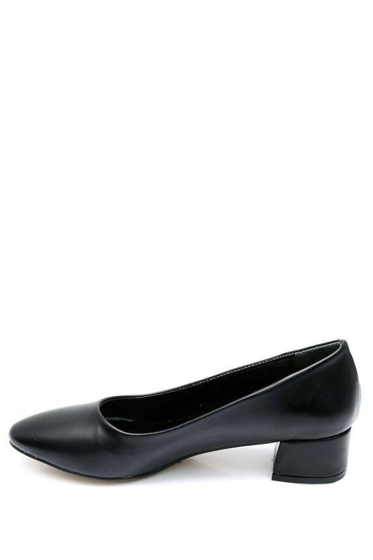 GÖNDERİ(R) Women  Thick Short Size Heels Round Nose Shoes 35840