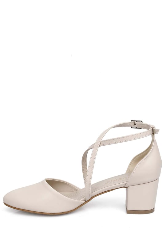 GÖNDERİ(R)  women round nose crossband heels shoes 35808