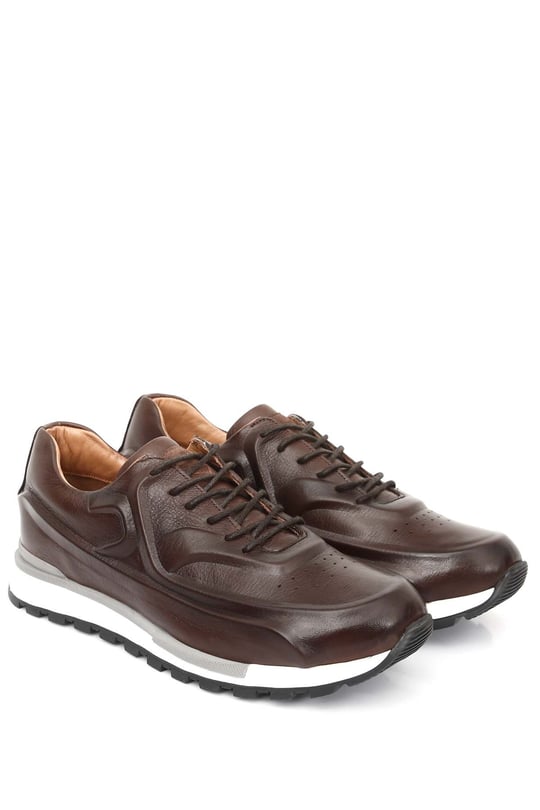 Gön Platinum Hakiki Deri Bağcıklı Erkek Sneaker 34699