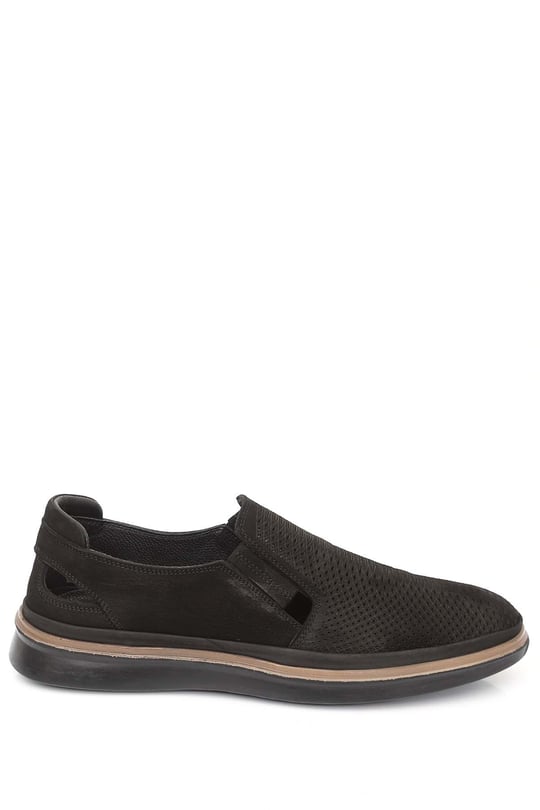 Gön platinum Genuine leather printed men's daily shoes 34170