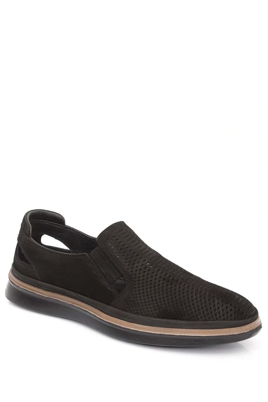 Gön platinum Genuine leather printed men's daily shoes 34170