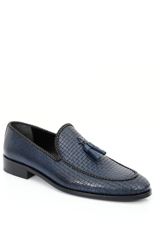 Gön  platinum Genuine  leather round nose daily men's shoes 01726