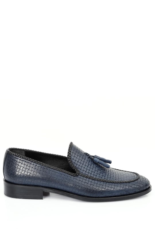 Gön  platinum Genuine  leather round nose daily men's shoes 01726