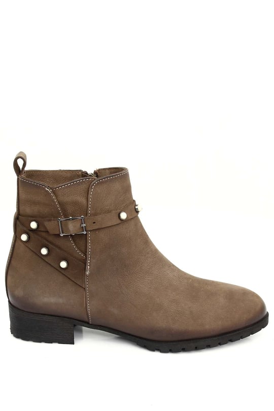 Gon Pointed Toe Zippered Genuine Leather  Women's Boots   M1318