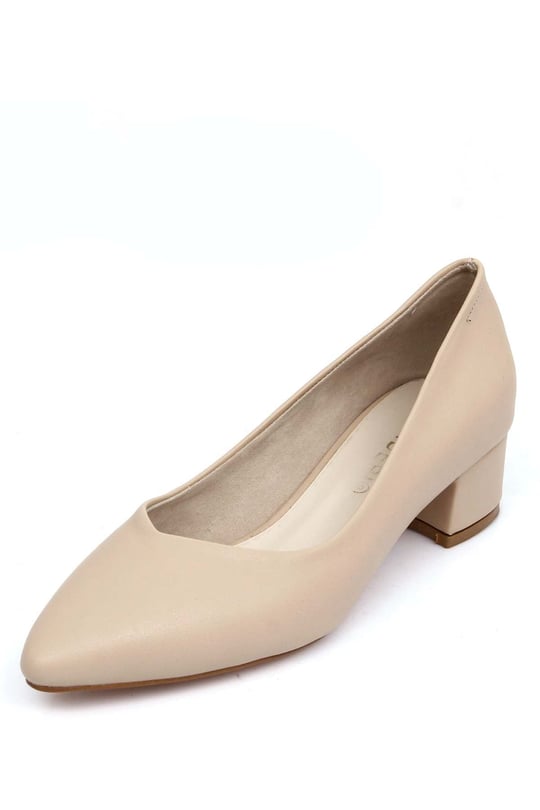 Gön Pointed  toe thick heels women shoes 38067