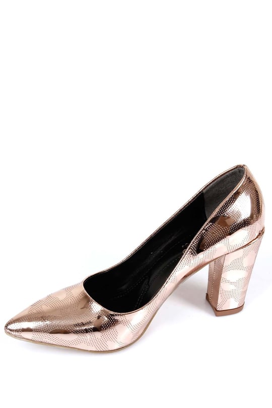 Gön Sivri Burun Yüksek Kalın Topuklu Stiletto Kadın Ayakkabı 30707