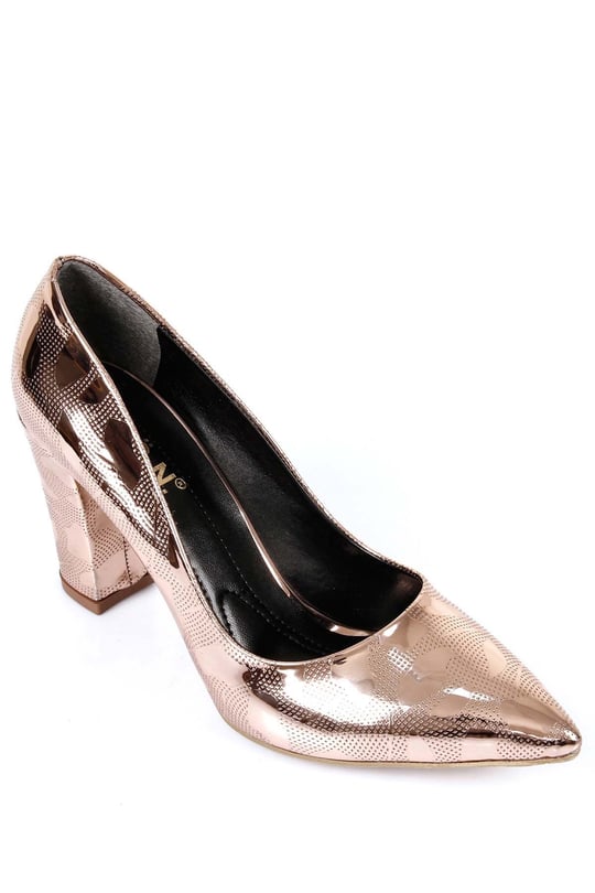 Gön Sivri Burun Yüksek Kalın Topuklu Stiletto Kadın Ayakkabı 30707