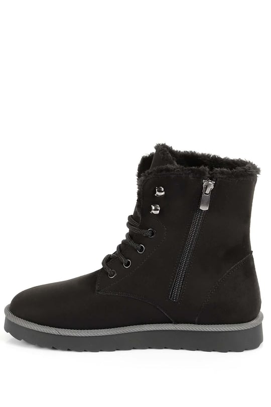 Gon Round Toe Lace-Up Zipper Women's  Postal Boots  32030