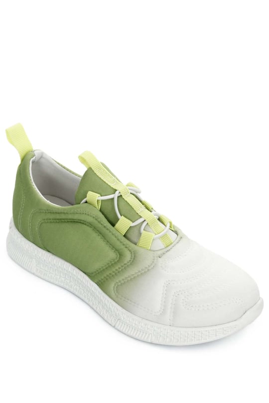 Gön Yuvarlak Burun Bağcıklı Kumaş Günlük Kadın Sneaker 37120