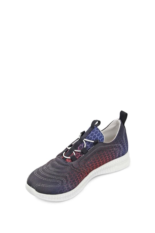 Gön Yuvarlak Burun Bağcıklı Kumaş Günlük Kadın Sneaker 37120