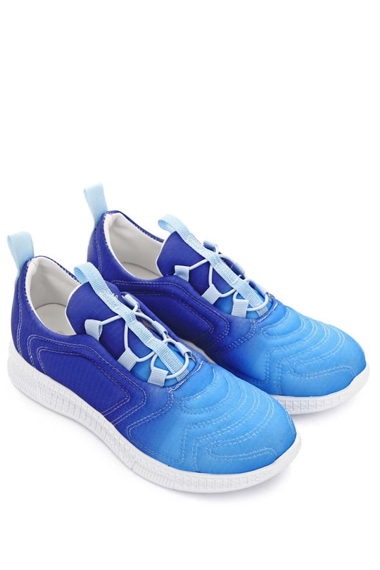 Gön Yuvarlak Burun Bağcıklı Kumaş Günlük Kadın Sneaker 37120