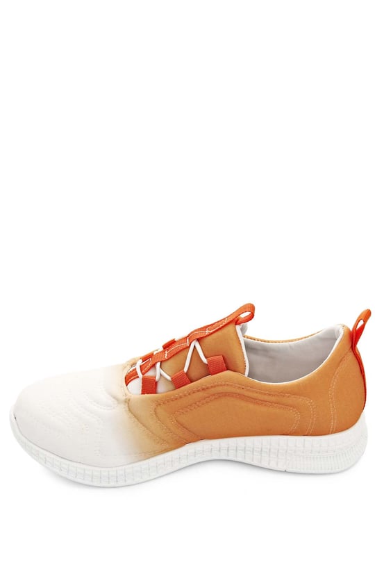 Gön Yuvarlak Burun Bağcıklı Kumaş Günlük Kadın Sneaker 37120