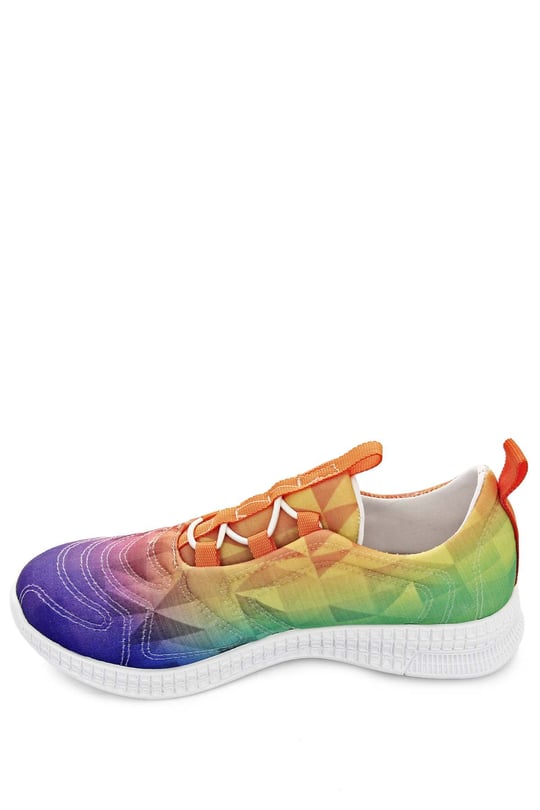 Gön Yuvarlak Burun Bağcıklı Kumaş Günlük Kadın Sneaker 37120