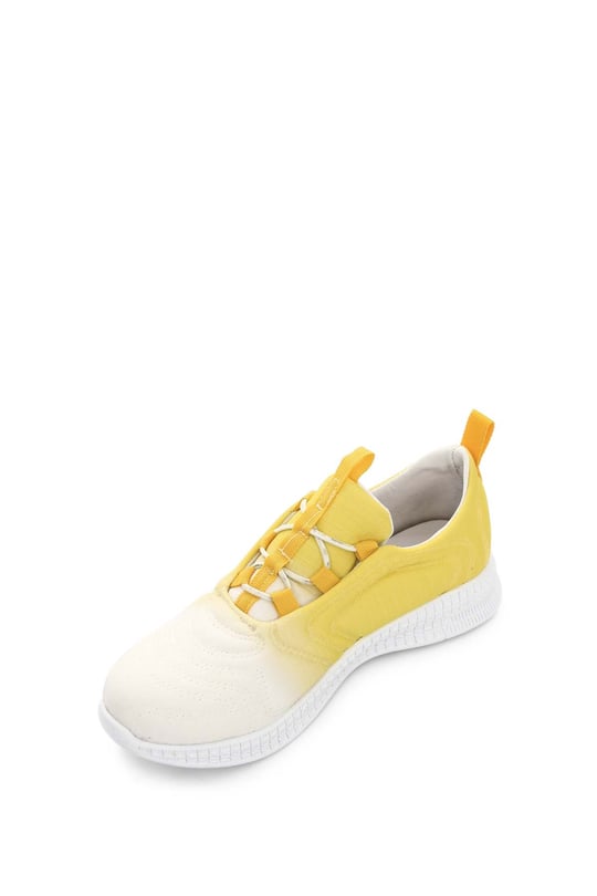 Gön Yuvarlak Burun Bağcıklı Kumaş Günlük Kadın Sneaker 37120