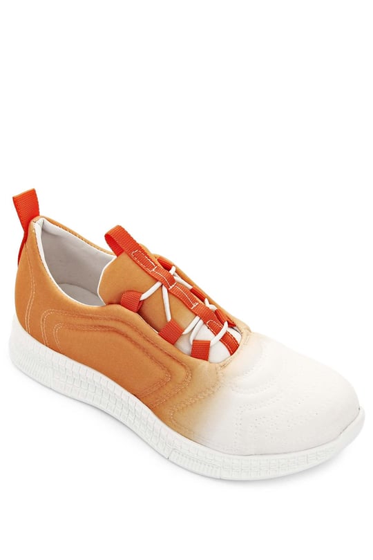 Gön Yuvarlak Burun Bağcıklı Kumaş Günlük Kadın Sneaker 37120